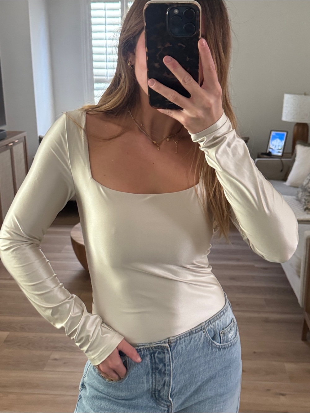 ARITZIA Babaton bodysuit in Ivory